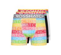 Crosshatch Men's 3 Pack Rainbow Mix Style Boxer Short(L,Rainbow Mix/Grey Mix)