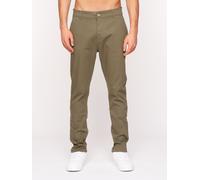 Crosshatch Roysden Men's Slim-Fit Stretch Canvas Chinos with Jetted Back Pockets in Khaki | Size: 32L Crosshatch Khaki 32L