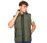 Crosshatch Sandbox Men's Hooded Gilet Men's Trainers, Size S In Olive Green