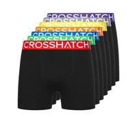 Crosshatch Septet Mens 7pk Casual Boxer Shorts Comfort Underwear Black Assorted