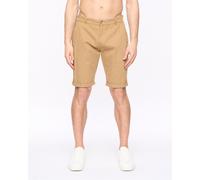 Crosshatch Sinwood Men's Tailored Stretch Canvas Chino Shorts with Jetted Pockets in Light Sand | Size: 40 Crosshatch Light Sand 40