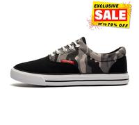 Crosshatch Mens Skywalk Canvas Pumps Black/Camo 7