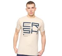 Crosshatch Squarebox Men's T-Shirt | T-Shirt | Light Stone | UK Size XXL