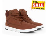 Crosshatch Mens Staiger Hi-Top Trainers Tan 7