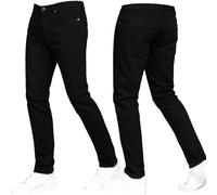 Crosshatch Stretch Slim Fit Jeans Mens Denim Designer Trousers Pants Black 40W X 32L