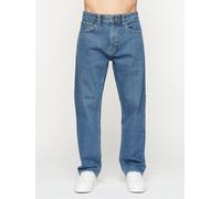 Crosshatch Tillman Men's Classic Baggy-Fit 100% Cotton Jeans in Mid Blue | Size: 30R Crosshatch Mid Blue 30R