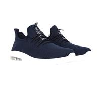 Crosshatch Trevel Fly-knit Elasticated Casual Mens Trainers Sneakers Navy