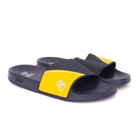 Crosshatch Men's VENTAMOORE EasySlide Sliders Pool & Beach Slippers (Size- 8-Navy/Yellow)