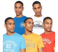 Crosshatch Weymouth T-Shirt Casual Comfort 5pk Assorted Mens
