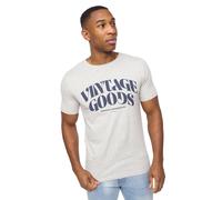 Crosshatch Wilsby Mens Casual Crew Neck Short Sleeved Cotton T-Shirt Grey Marl