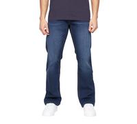 Crosshatch Winsbury Mens Casual Fashion Designer Bootcut Bottoms Jeans Navy