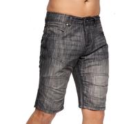 Crosshatch Winston Denim Shorts Mens - Black - Size 30 (Waist)