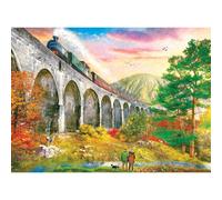 Crossing Glenfinnan Viaduct | 1000 Piece Jigsaw Puzzle | Steam Train Puzzle | Sustainable Jigsaw Puzzle for Adults | Premium 100% Recycled Board | Great Gift for Adults | Gibsons Games