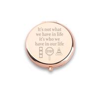 Crossing Guard Makeup Mirror Traffic Stop Inspired Mirror Guard Appreciation Gifts Crossing Guard Gift Lollipop Lady Gift (Crossing Guard Makeup Mirror)