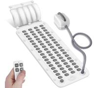 Crossing King Bubble Bath Mat Tub Spa Massager - Spa Mat for Smooth Bathtub, Non-Slip Suction Cups, Upgraded Noise-Reducing Machine, 6-Speed Bubbles, Pillow and Remote for Relaxation, 45*17in (Gray)
