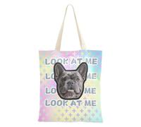 Crossing Light Rainbow Color Customized Pet Avatars on Bulk Totes Personalized Picture Tote Bag With Pockets Bulk Totes For Women Plain