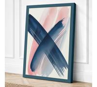 Crossing Lines Minimalist Canvas Wall Art Print 36x24 Inch