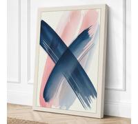 Crossing Lines Minimalist Canvas Wall Art Print 36x24 Inch (91 x 61 cm)