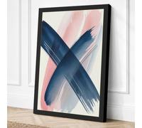 Crossing Lines Minimalist Canvas Wall Art Print 36x24 Inch (91 x 61 cm)
