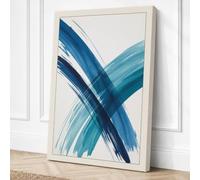 Crossing Strokes Abstract Canvas Wall Art Print 18x12 Inch