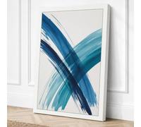 Crossing Strokes Abstract Canvas Wall Art Print 30x20 Inch (76 x 51 cm)