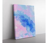 Crossing The Bridge In Abstract Modern Canvas Wall Art Print Ready to Hang, Framed Picture for Living Room Bedroom Home Office Décor, 60x40 cm (24x16 Inch)