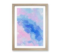Crossing The Bridge In Abstract Modern Framed Print | A2 Oak Framed Wall Art | Ready to Hang | Abstract Cityscape Picture | Living Room Bedroom Lounge Office
