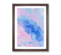 Crossing The Bridge In Abstract Modern Framed Wall Art Print, Ready to Hang Picture for Living Room Bedroom Home Office Décor, Walnut A4 (34 x 25 cm)