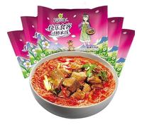 Crossing the bridge noodles, healthy breakfast noodles, hot and sour noodles Luosi noodle, multi-flavor noodles, instant rice noodles (Sour and hot taste,20bags)