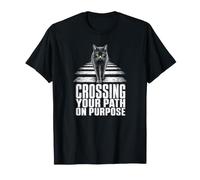Crossing Your Path On Purpose Black Cat Halloween Women T-Shirt