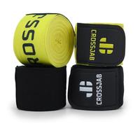 CROSSJAB Boxing hand wraps pack of 2 Wraps Inner Gloves, 4.5m Elasticated Thumb Loop Bandages, Men Women Under Mitts Straps Wrist Protection, Muay Thai MMA Kickboxing Martial Arts, Speed Bag Punching