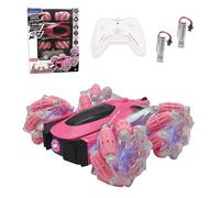 Crosslander 360+ - Rechargeable and Programmable RC Stunt Pink Car with Lights