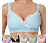 Crossover Nursing Bra Wireless Seamless Maternity Bras UK Sale Clearance Breastfeeding Bra Pregnancy Women's Soft Bralette for Sleeping Wireless Pregnant Underwear Stretchy Postpartum Bras