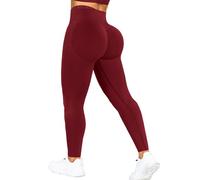 Crossover Scrunch Butt Lifting Leggings for Women Mid-Low Waist Yoga Pants