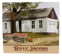 Crossroads 12"" 2025 Large Monthly Wall Calendar by Billy Jacobs with Rustic Country Farmhouse Theme Pictures, Brown, White