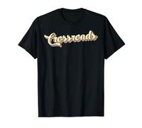 Crossroads TShirt Retro Art Baseball Font Vintage T-Shirt