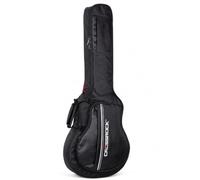 Crossrock 16” Archtop, Hollow-Body & Jazz Electric Guitar Gig Bag | 0.8" High-Density Foam, 1680D Double-Ply Nylon| Lightweight, Padded Protection with Storage - Black (CRSG208JA16BK)