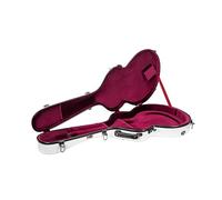 Crossrock 335 Style Guitar case, Fiberglass Hard Shell with Backpack, White (CRF1000SAWT)