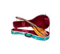 Crossrock ABS Mandolin Case for A-Style | Mint Blue Matte Finish, Security Lock, Backpack Straps, Metal Feet - Scratch-Resistant Hard Shell