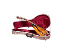 Crossrock ABS Mandolin Case for A-Style | Rose Gold Matte Finish, Rugged Exterior, Locking Hardware, Backpack Carry - Modern ABS Hardshell