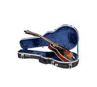 Crossrock ABS Mandolin Case for F-Style | Black Moulded Shell, Locking Latch, Accessory Compartment, Shoulder Straps - Lightweight Hard Case