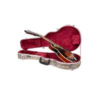 Crossrock ABS Mandolin Case for F-Style | Champagne Matte Finish, Locking Latches, Interior Compartment, Metal Feet - Lightweight ABS Case -Champagne (CRA862MFCH)
