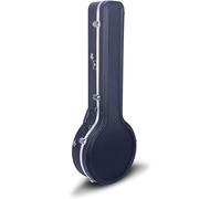 Crossrock ABS Molded Banjo Case for 5-String Resonator & Tenor Banjo | Black Shell, Plush Velvet Interior, Backpack Straps - Hard Foam Core Protection
