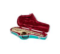 Crossrock ABS Tenor Saxophone Case | Matte Mint Blue Shell, Accessory Pocket, Single Shoulder Strap - Durable ABS Case