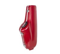 Crossrock ABS Tenor Saxophone Case | Matte Red Shell, Lock, Shoulder Strap, Accessory Pocket - Lightweight Hardshell for Bb Tenor - Red(CRA862TSRD)