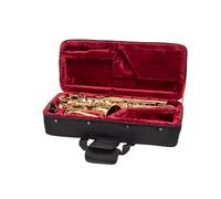 Crossrock Alto Saxophone Foam Case | Lightweight Black Gig Bag with Modern Fabric, Plush Interior & Storage Compartments (CRP300ASBK-R)
