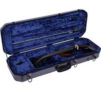 Crossrock Carbon Fiber Pattern PC Hard Shell 4/4 Full Size-Backpack style Violin Case (CRA920VFBK)
