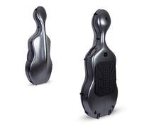 Crossrock CRF1000CEFBKHT Cello Case, Poly Carbon Composite, for 4/4 Full Size with Backpack, wheels -Black (CRF1000CEFBKHT)