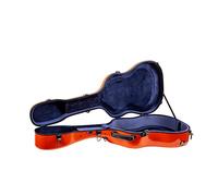 Crossrock Deluxe Fiberglass Case for 40"/41" Dreadnought Acoustic Guitar with Removable Shoulder Straps-Orange(CRF2021DOR)