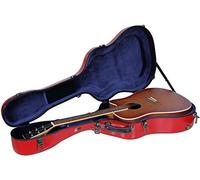 Crossrock Deluxe Fiberglass Case for 40"/41" Dreadnought Acoustic Guitars-Red(CRF2021DRD)
